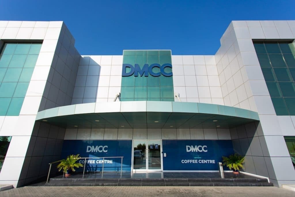 Modern Dubai business district offices